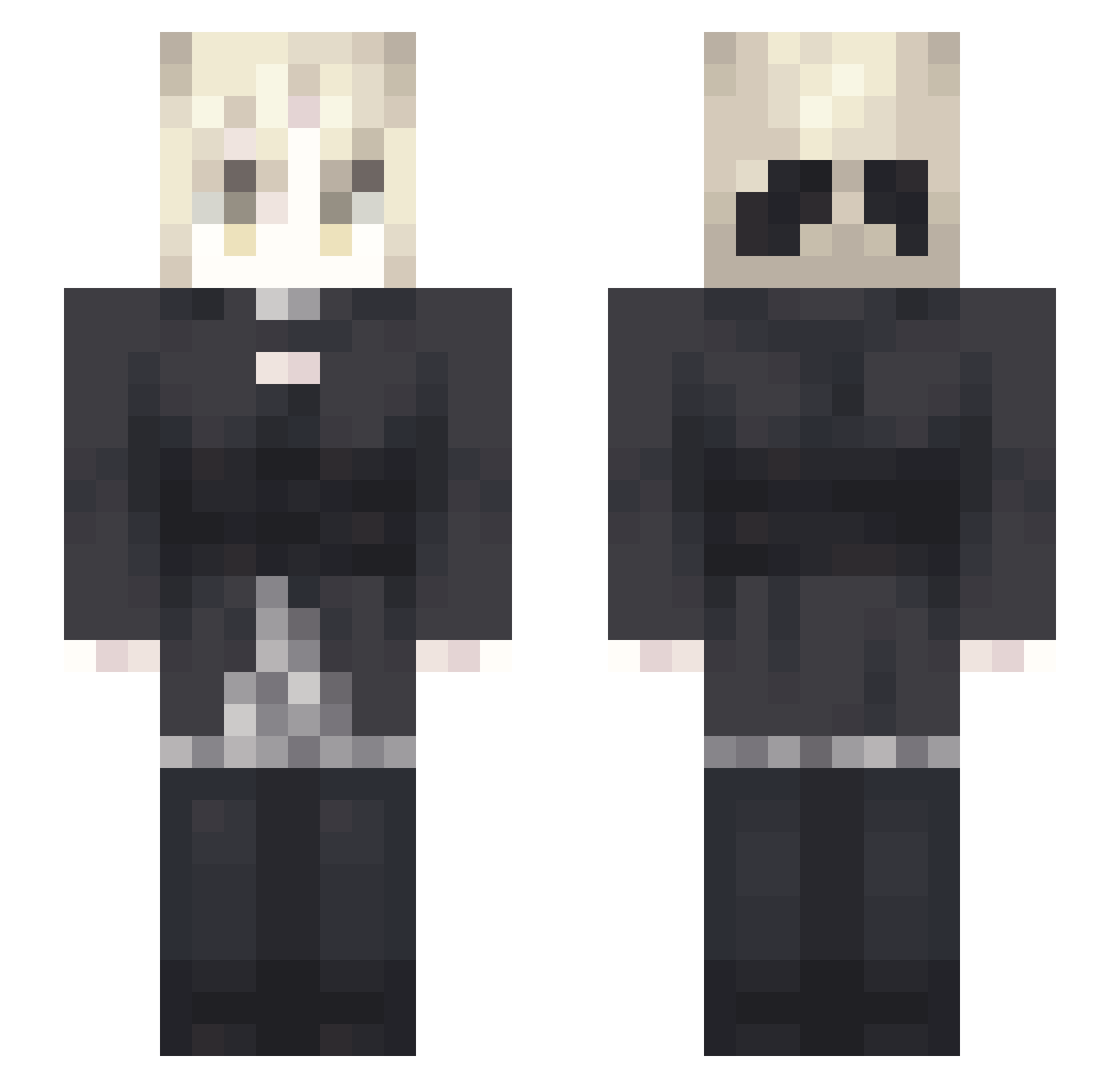 ShiYu_Zz Minecraft skin, front and back view