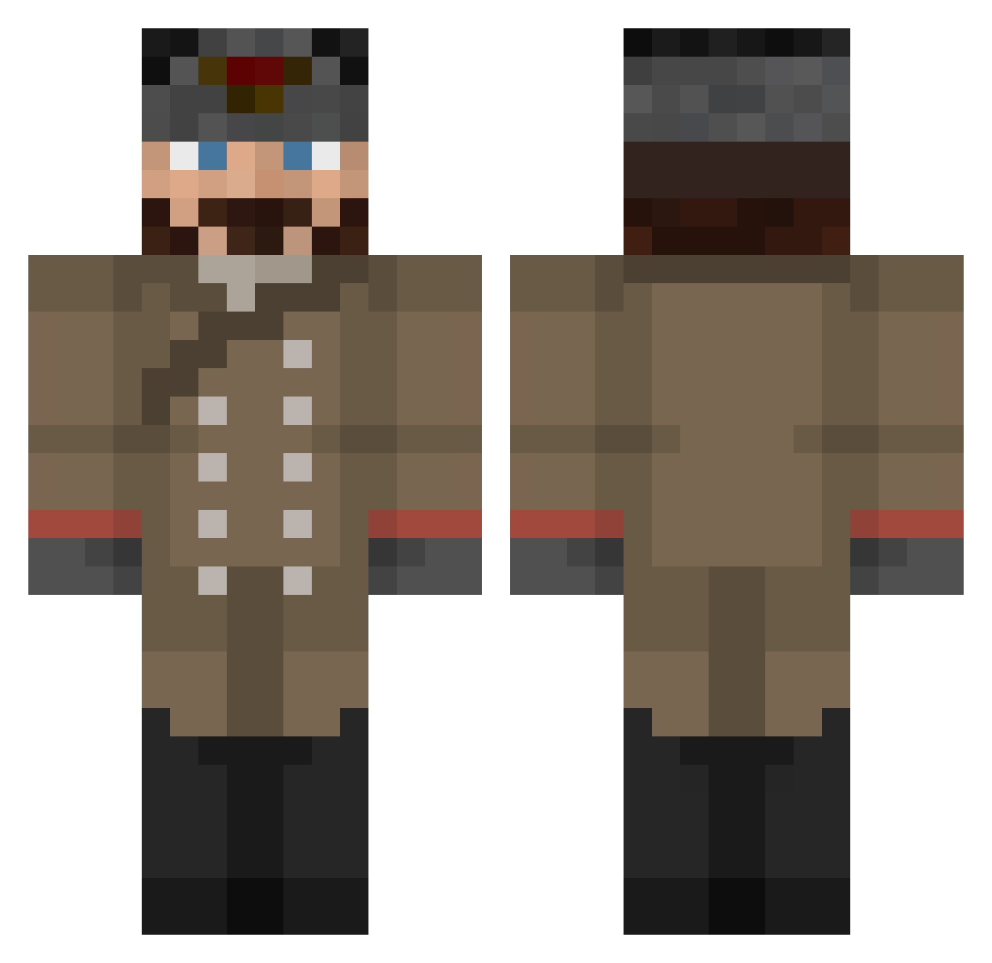 Theguy1225 Minecraft skin, front and back view