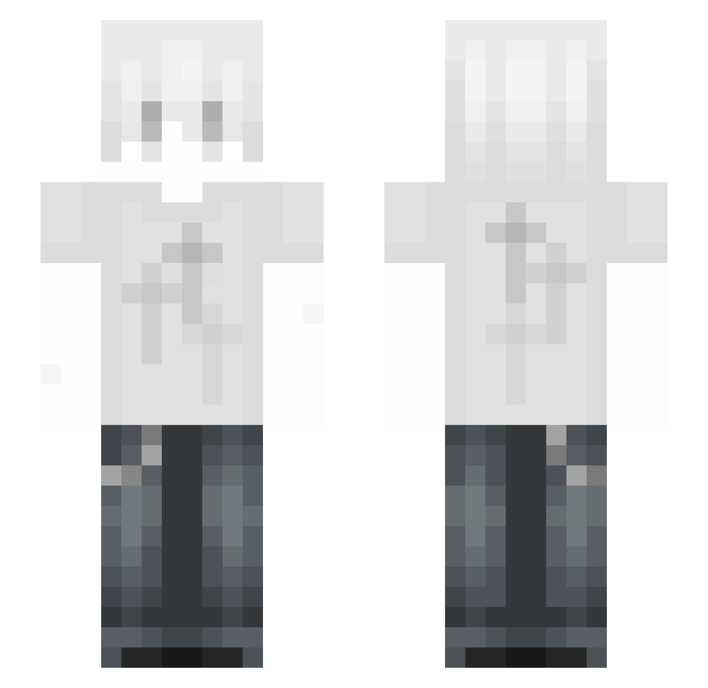 qBorsty Minecraft skin, front and back view