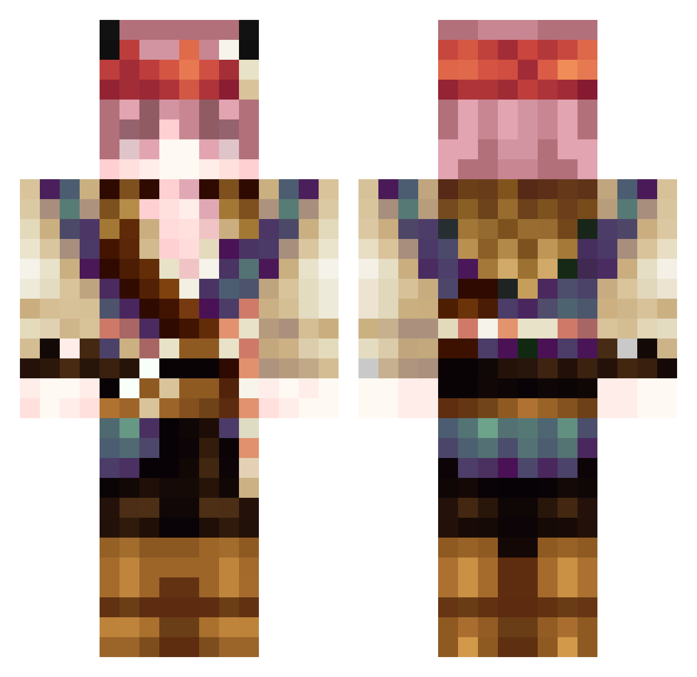 Polo_YTB Minecraft skin, front and back view