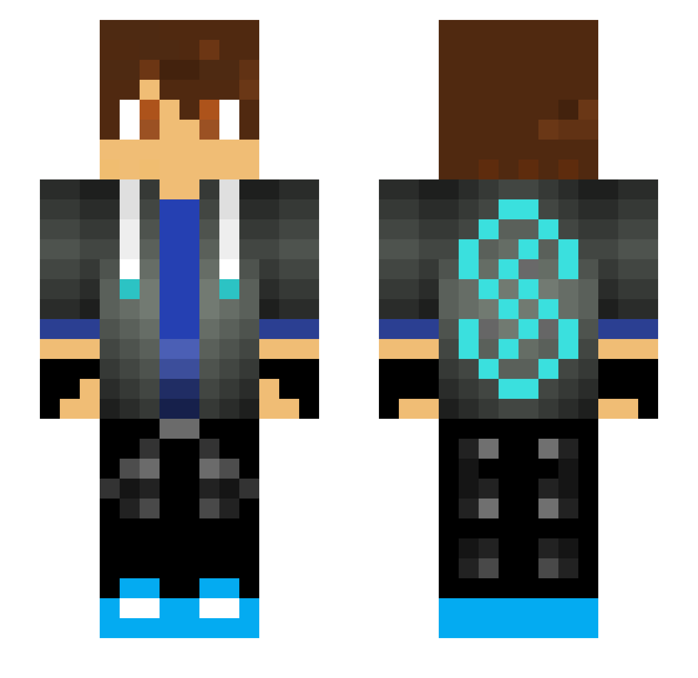 Scotic Minecraft skin, front and back view