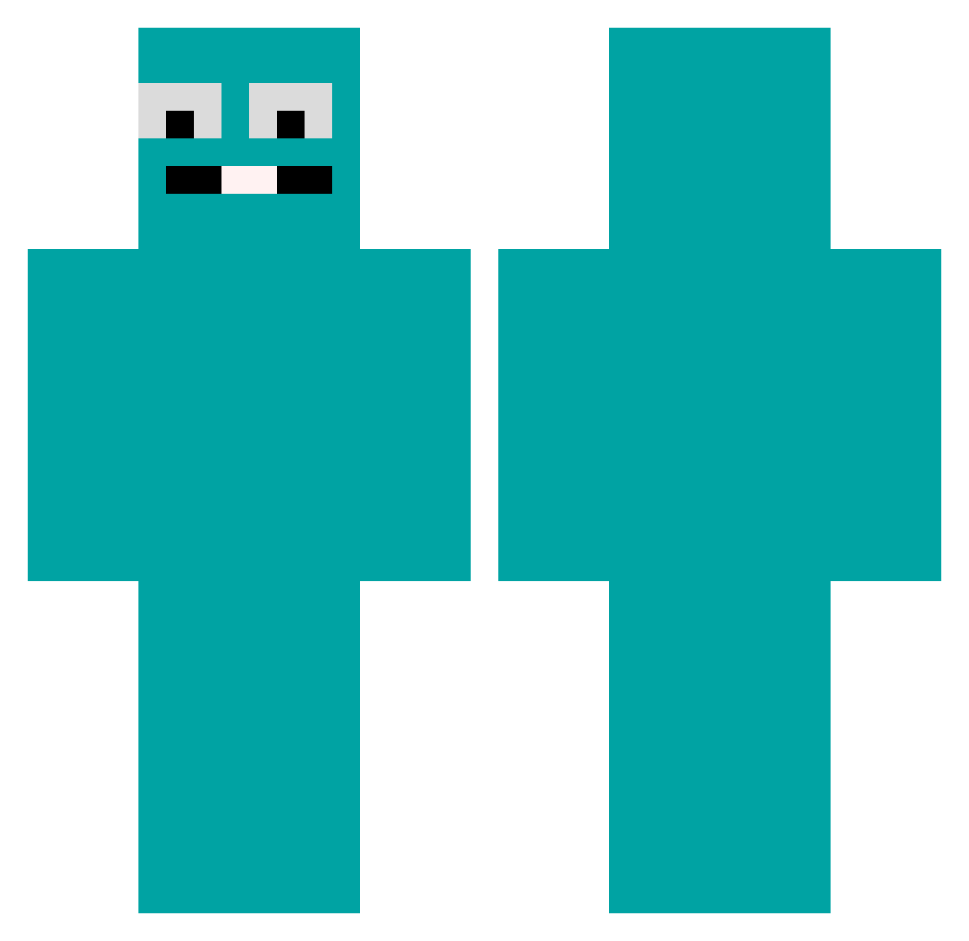 xroz0 Minecraft skin, front and back view