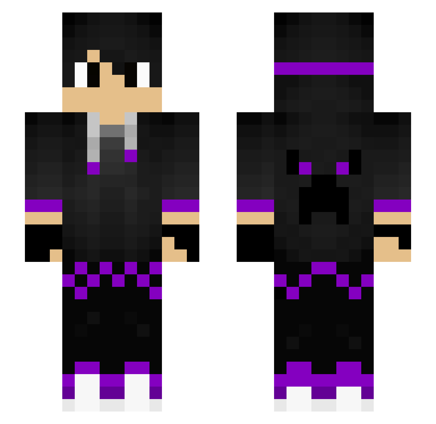 SNEA7Y Minecraft skin, front and back view