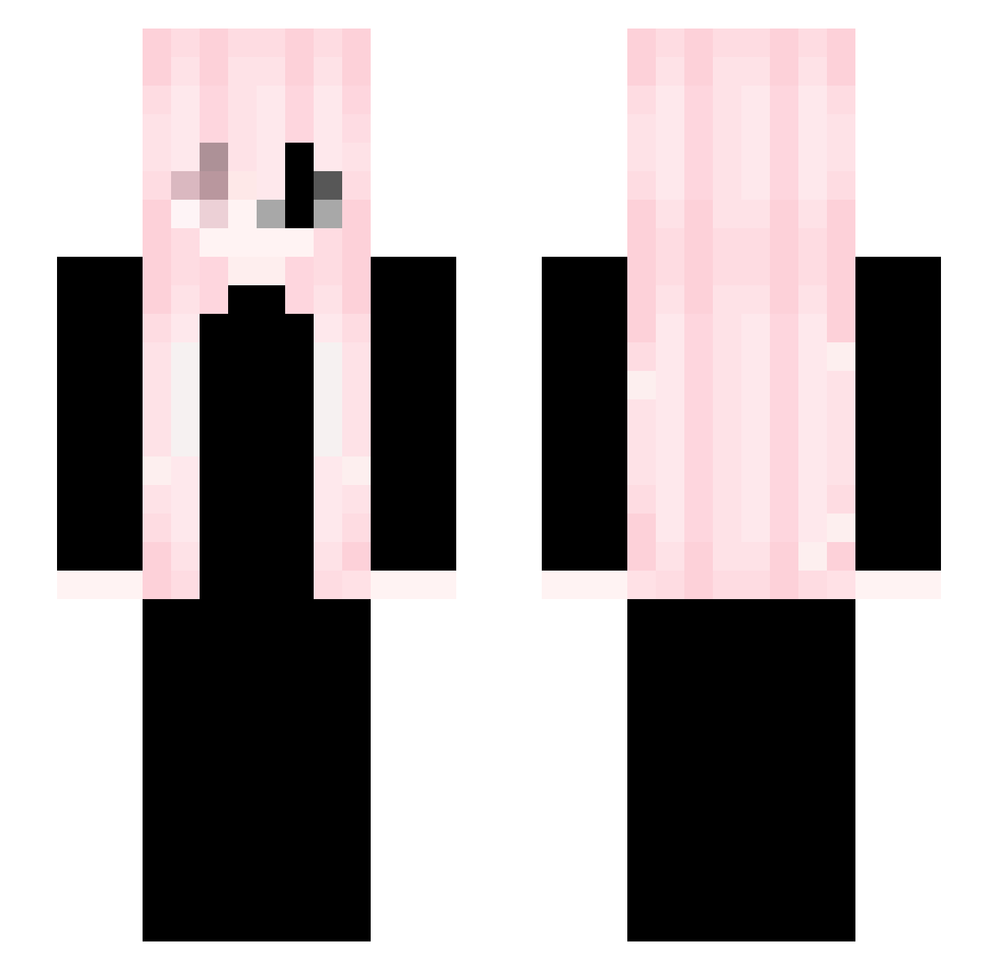 rrtf Minecraft skin, front and back view