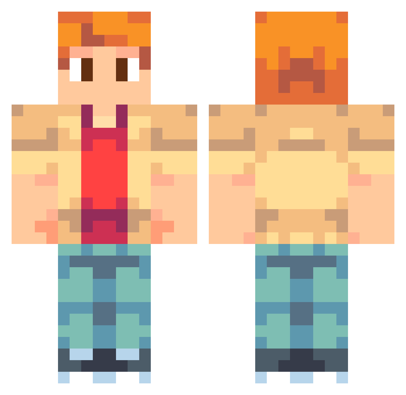 yMateussFTW Minecraft skin, front and back view