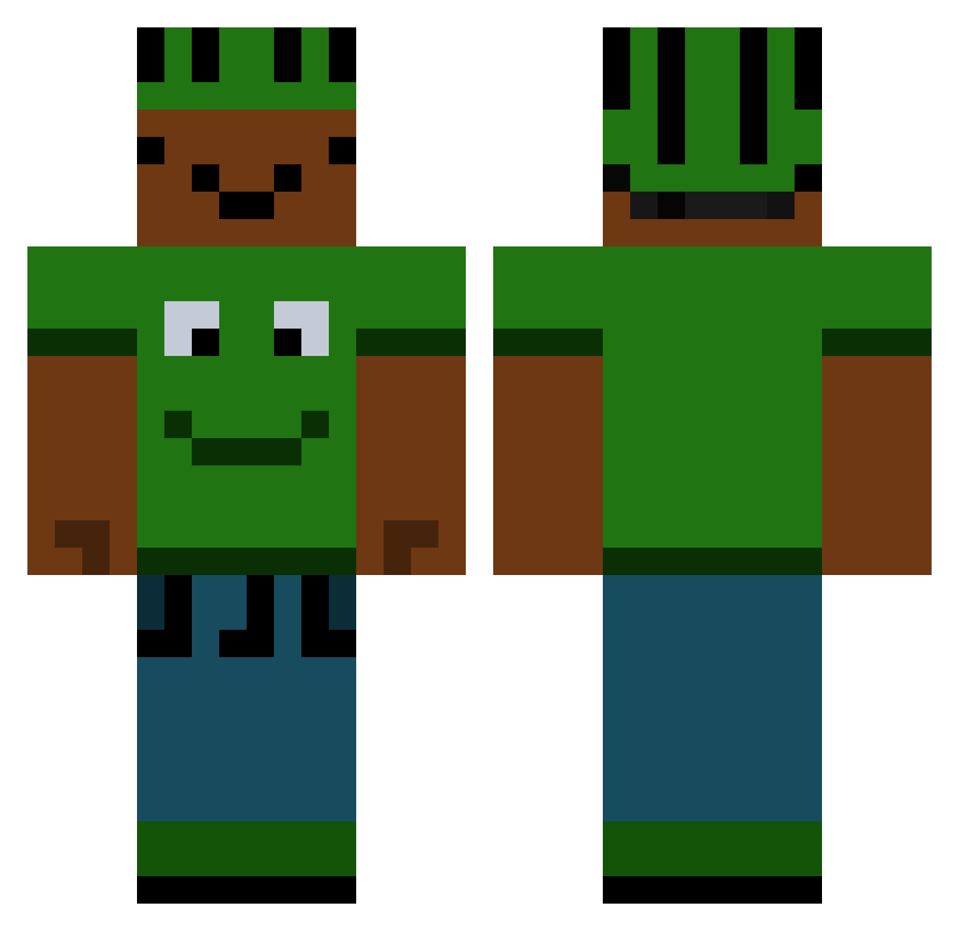 crimiiz Minecraft skin, front and back view