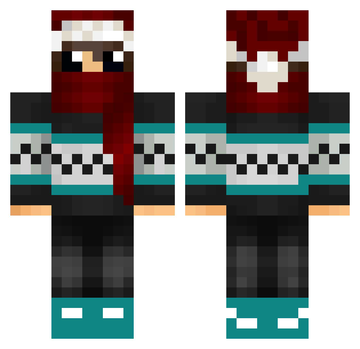 SonicLOL_Gaming Minecraft skin, front and back view