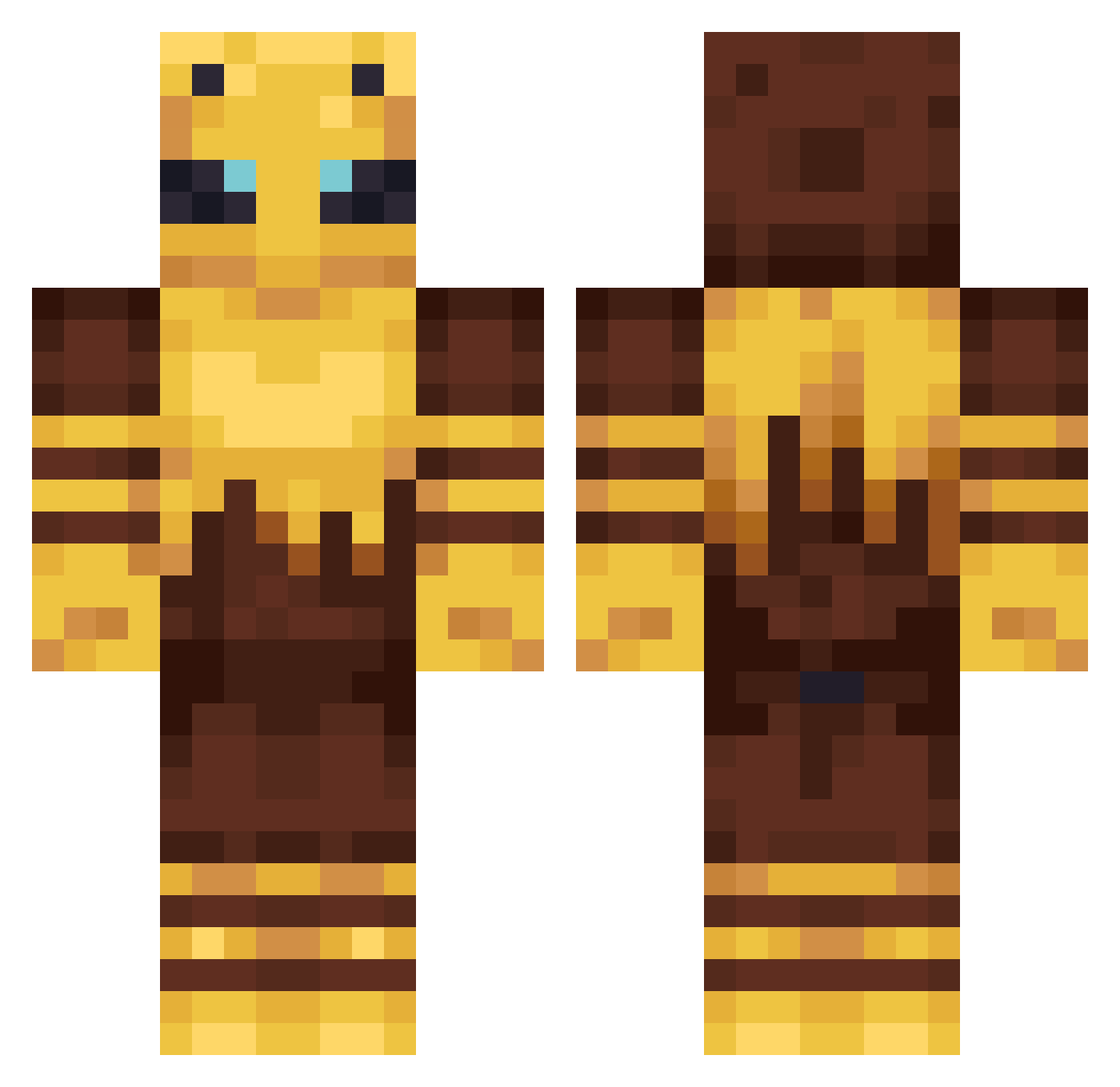 LisaWhiteAngel Minecraft skin, front and back view
