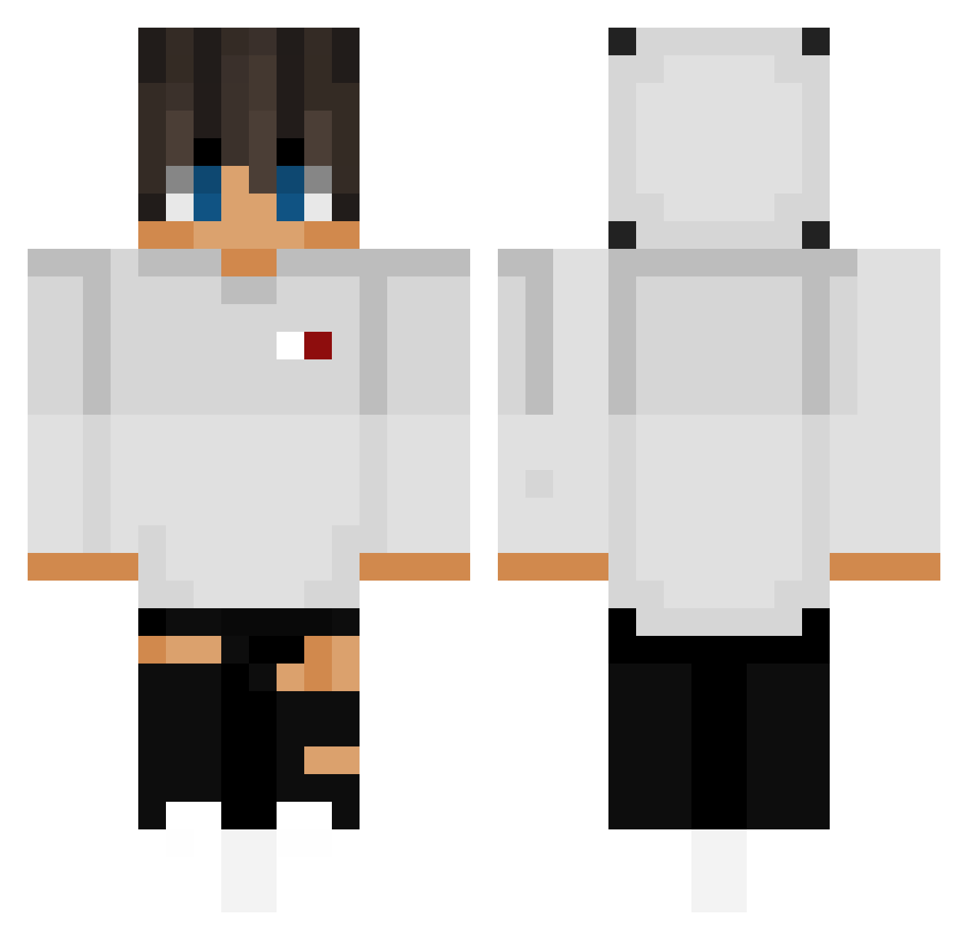 xAgressiefBoefje Minecraft skin, front and back view