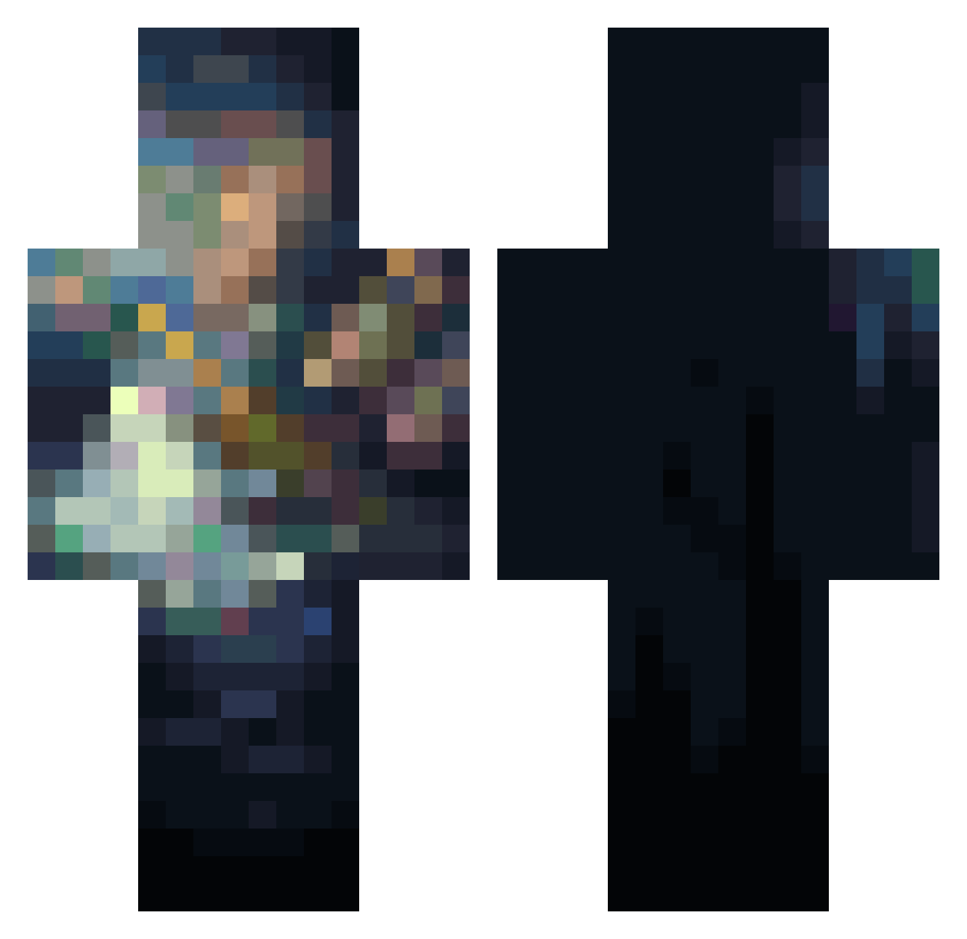 Zelda366 Minecraft skin, front and back view