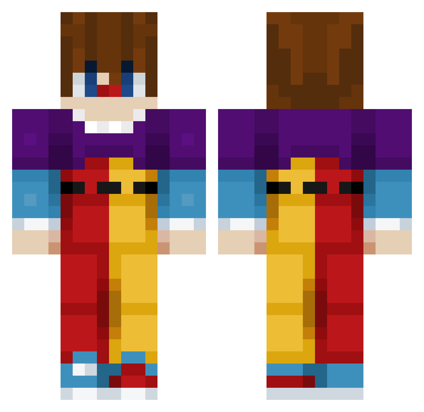 kyleskull123 Minecraft skin, front and back view