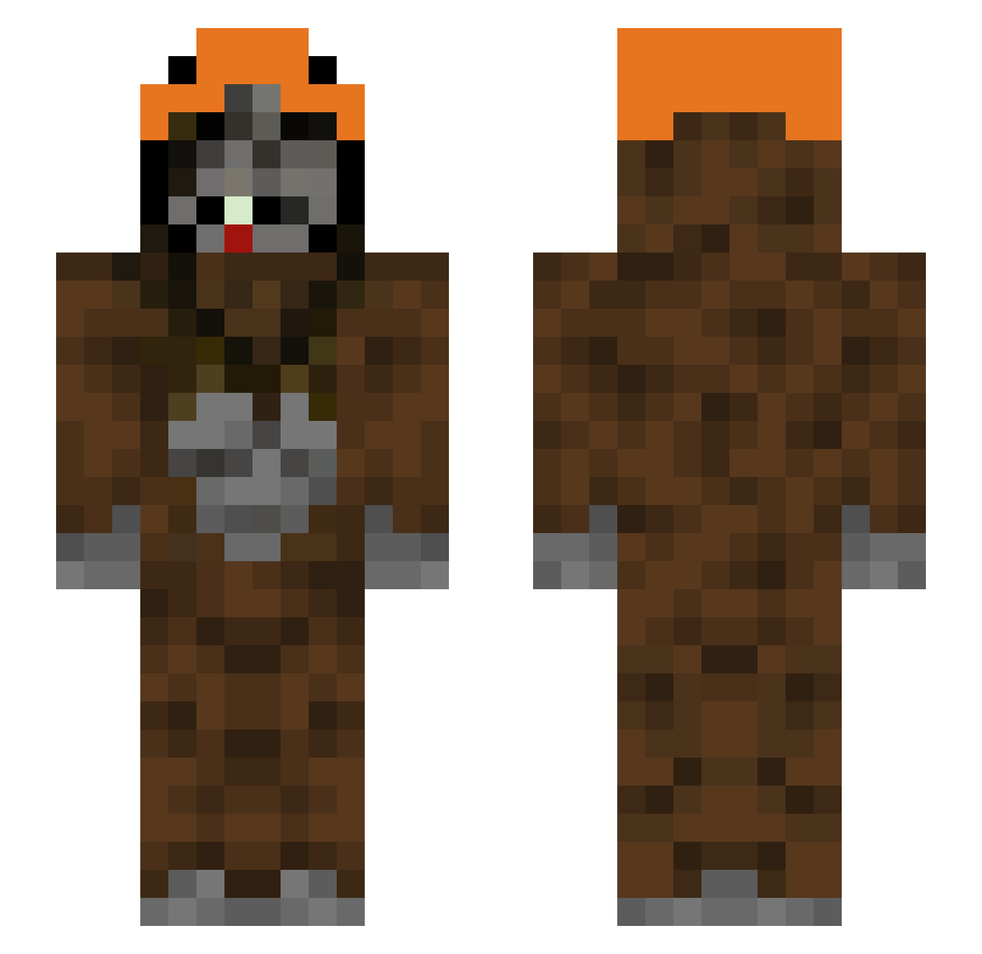 OccisioZephyr Minecraft skin, front and back view