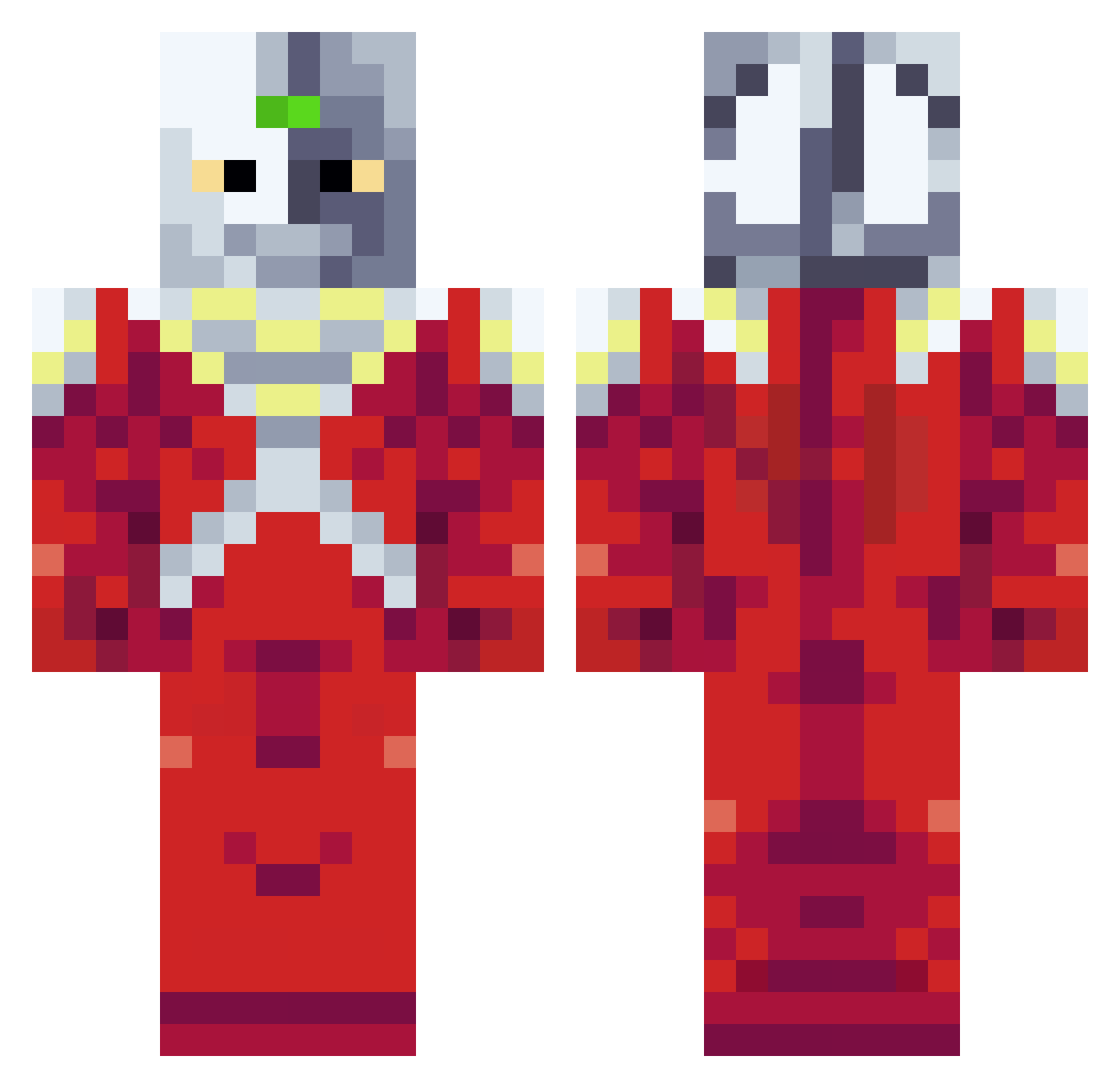 asakusa027 Minecraft skin, front and back view
