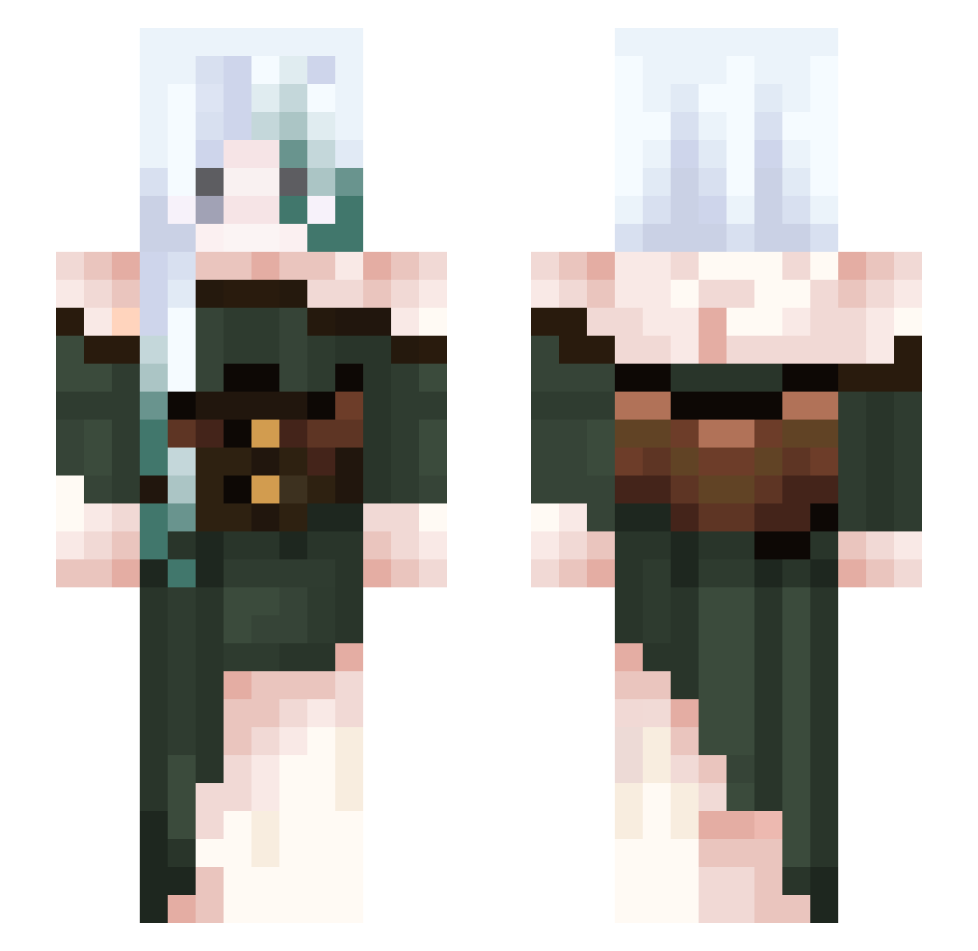 khinezza Minecraft skin, front and back view