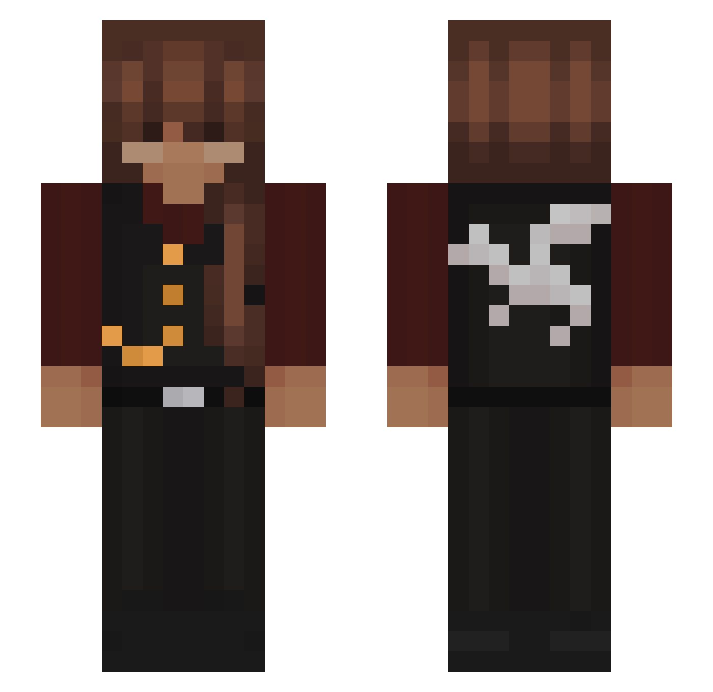 Kajikasu Minecraft skin, front and back view