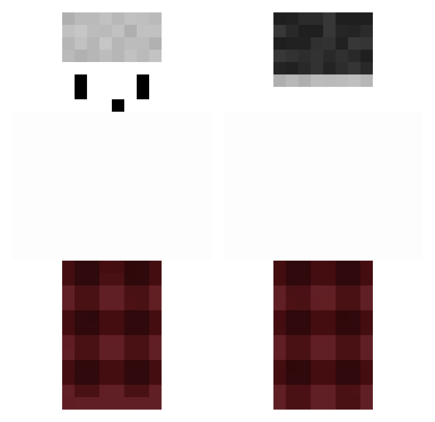 yenndo77 Minecraft skin, front and back view