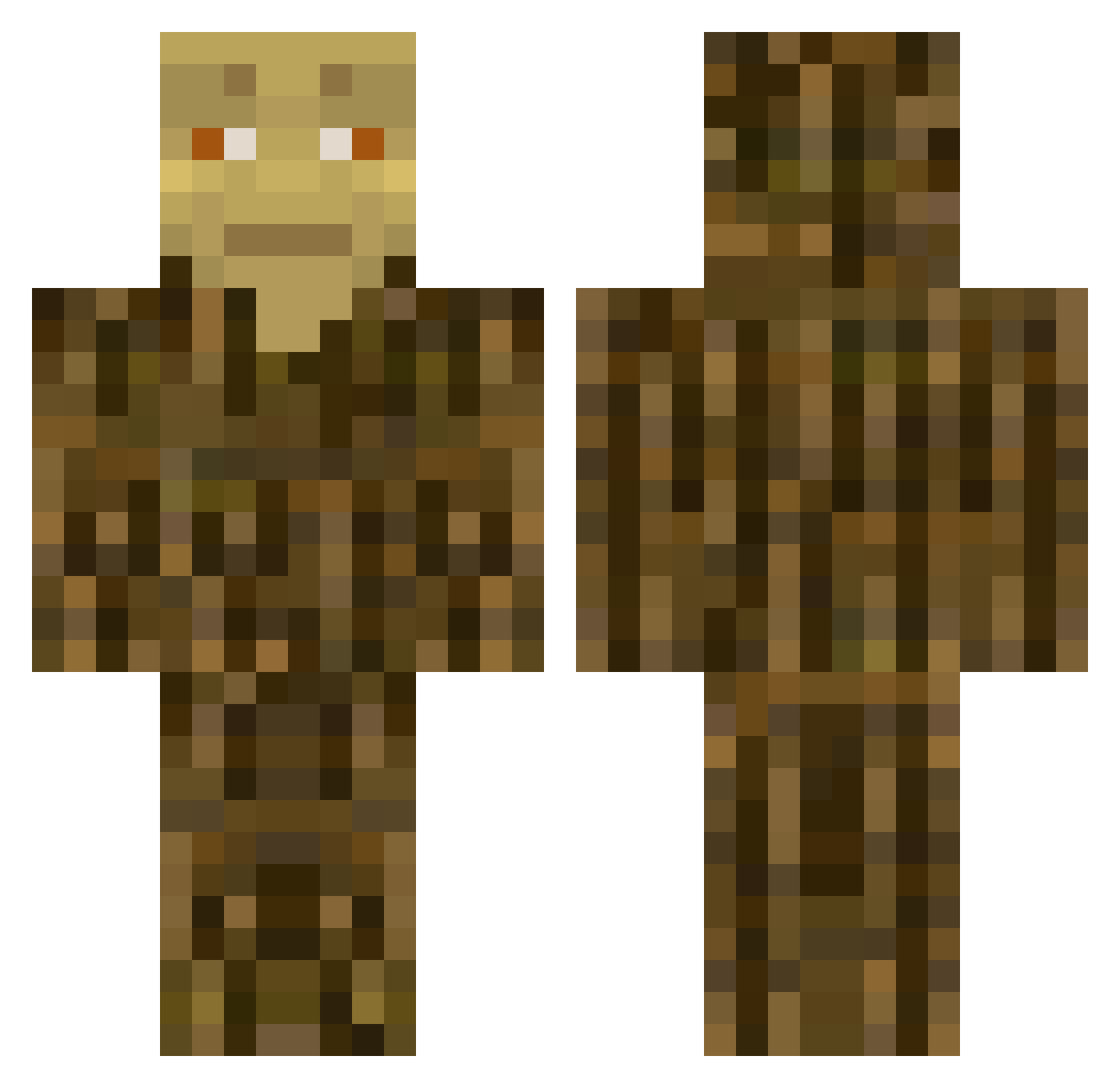 SummerOodie Minecraft skin, front and back view