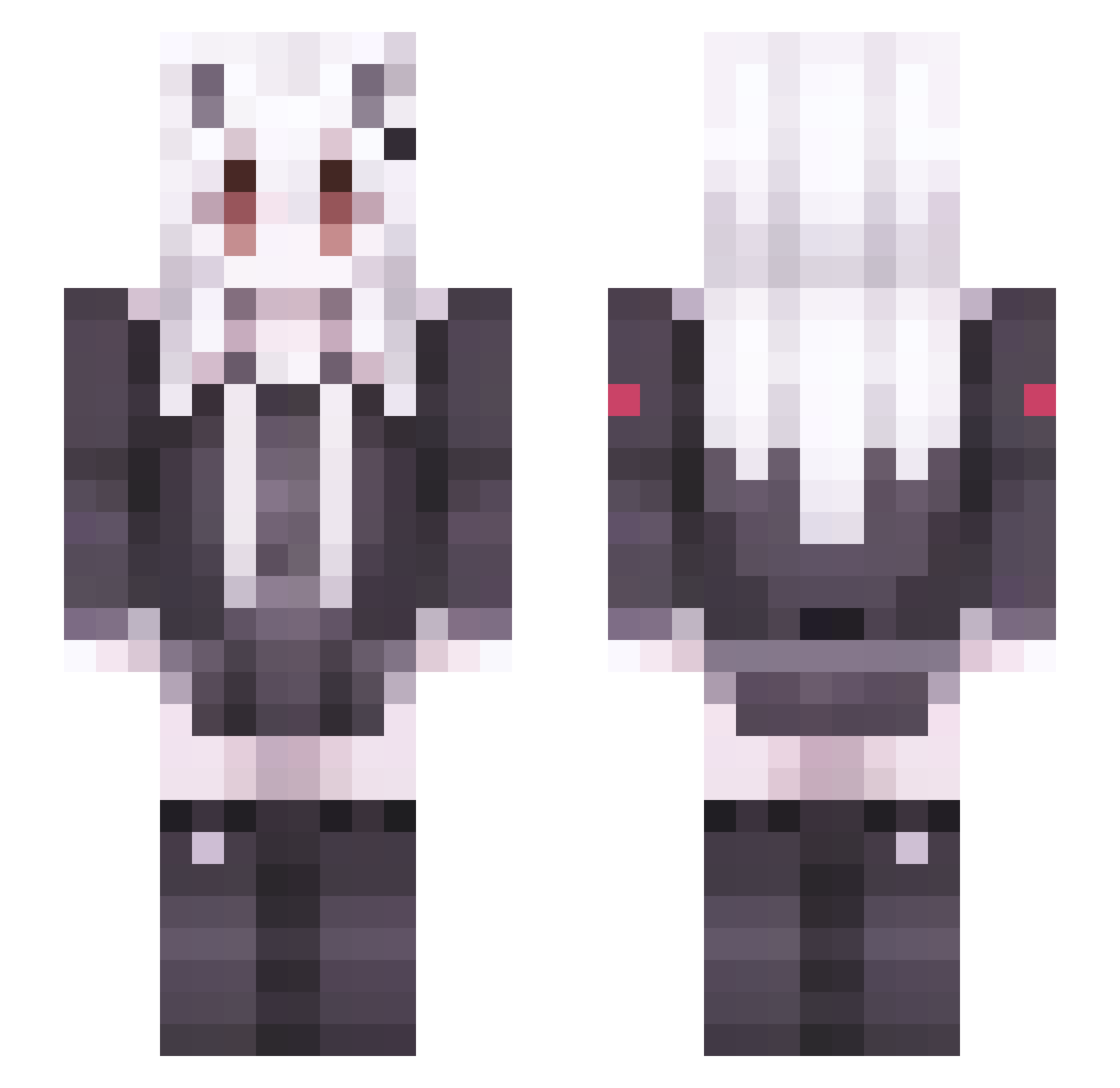 VitarminC Minecraft skin, front and back view