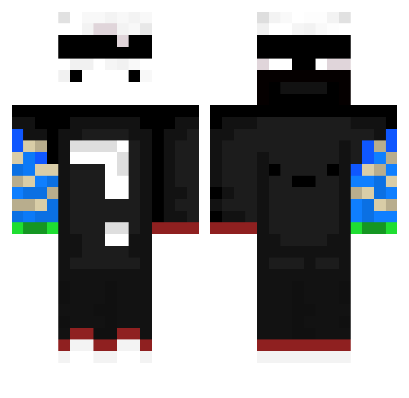 UnlegitToastbrot Minecraft skin, front and back view