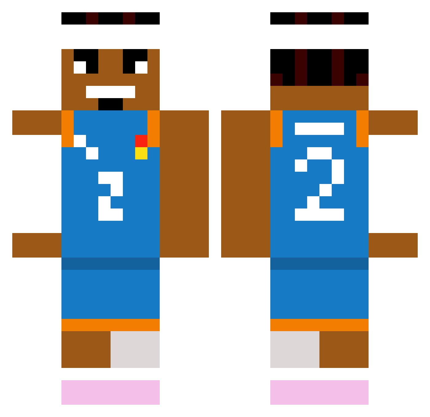JJOlatunjis Minecraft skin, front and back view