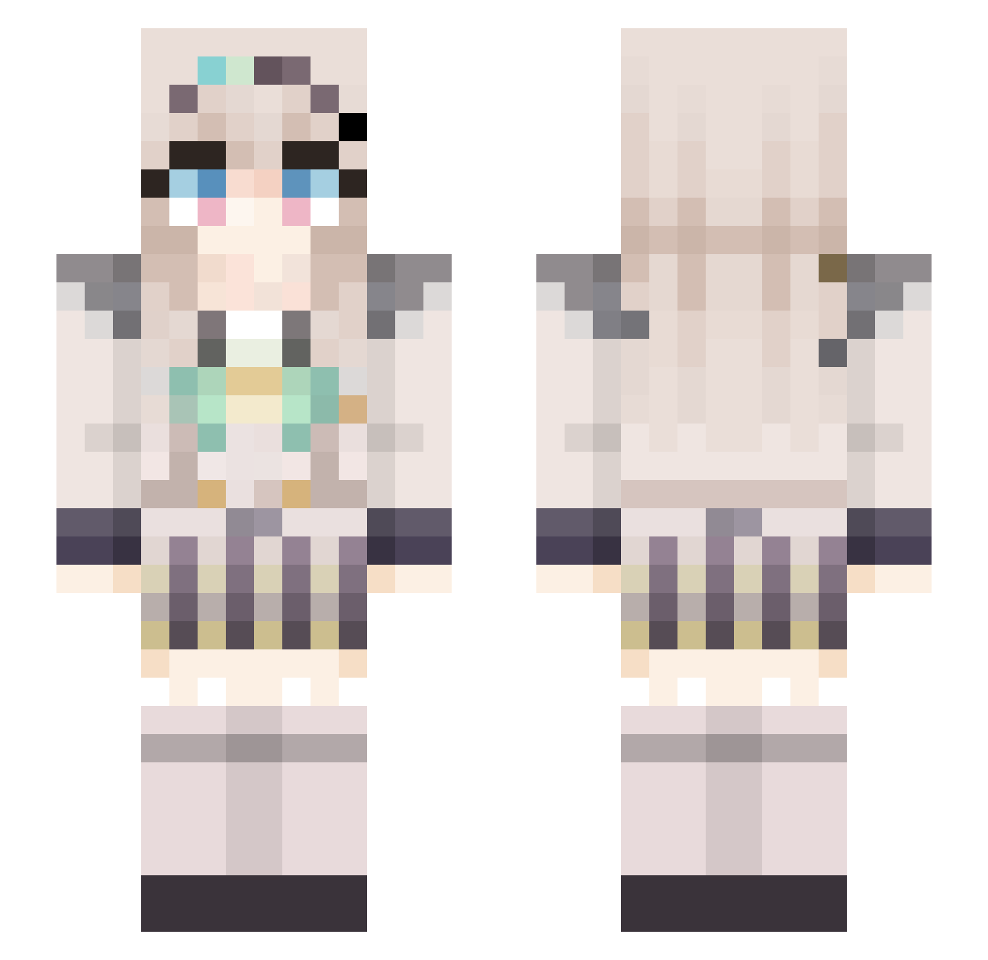 TianYi9420 Minecraft skin, front and back view