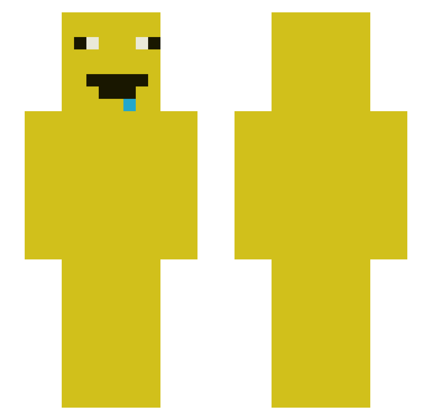 ssurfy Minecraft skin, front and back view