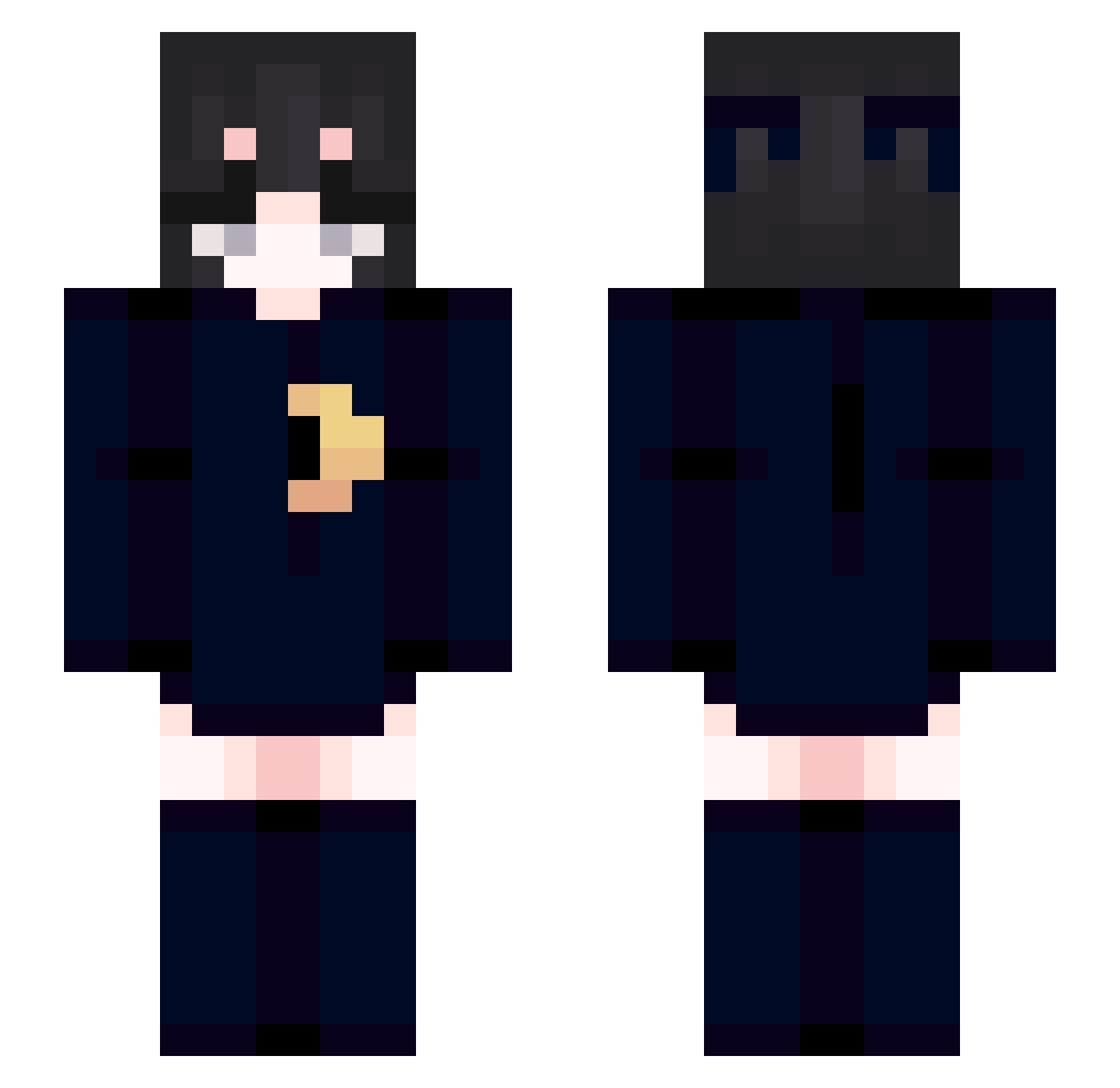 kuramavs Minecraft skin, front and back view