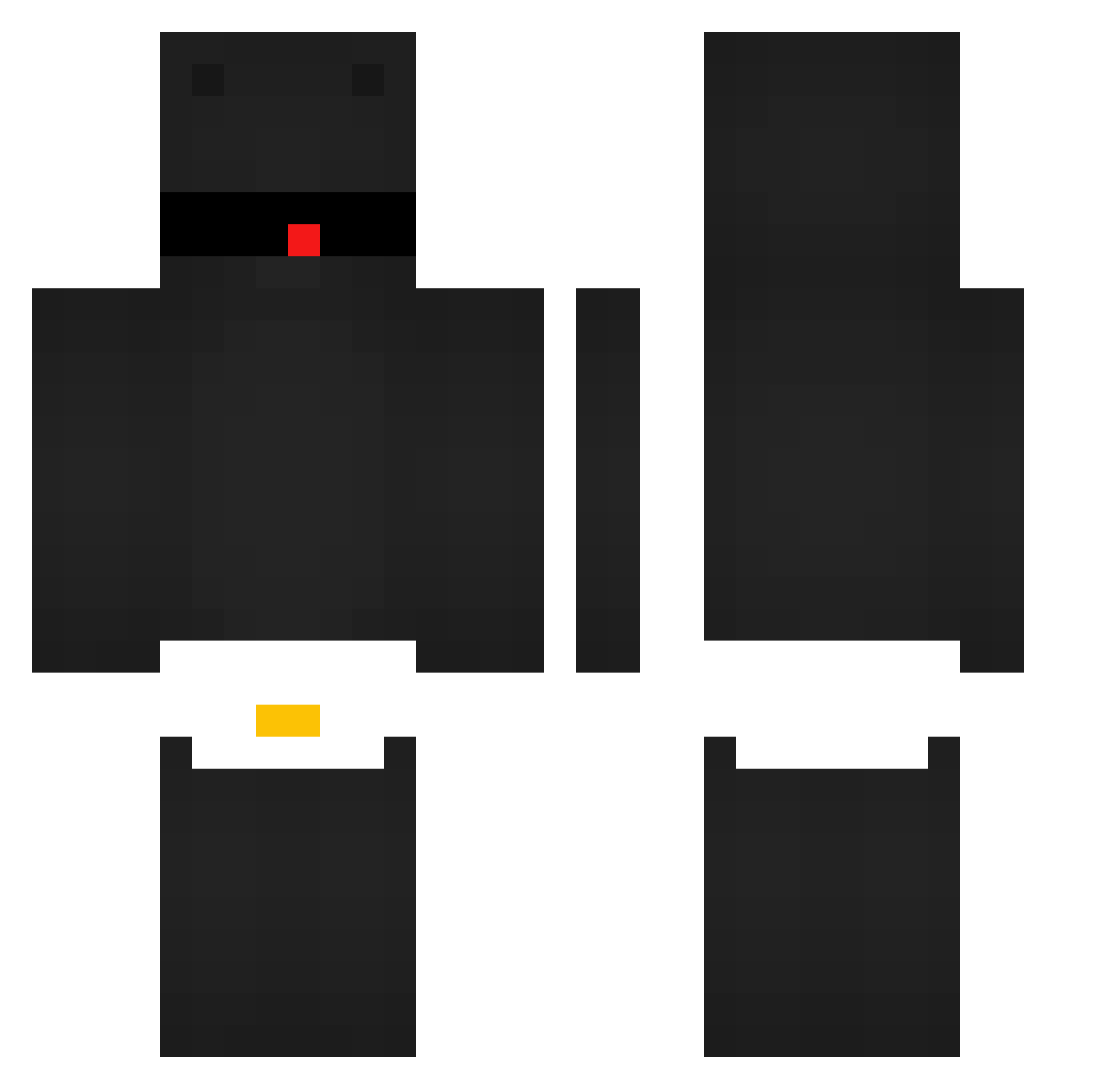 Surface Minecraft skin, front and back view