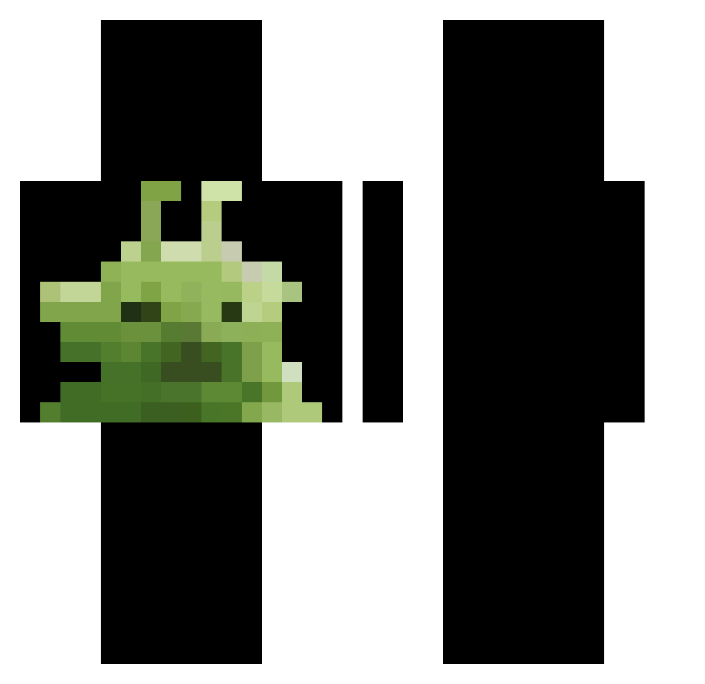 nixluvoysters Minecraft skin, front and back view