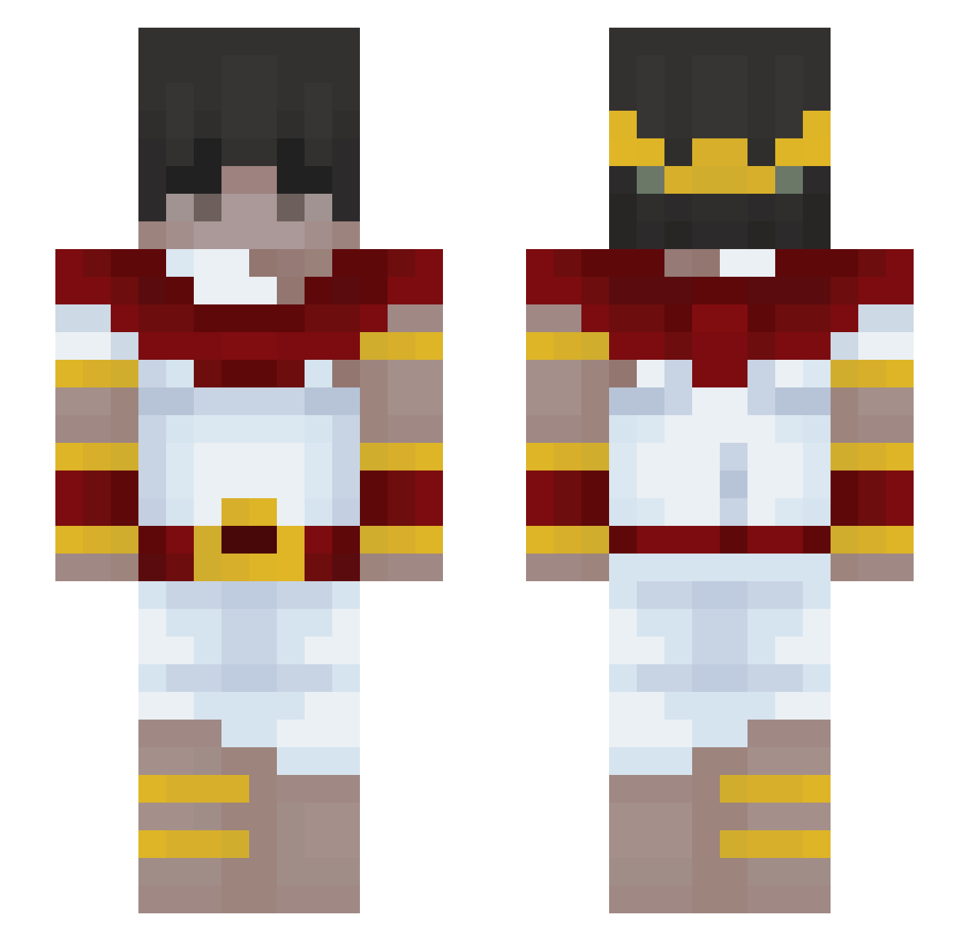 Dardargnan_ Minecraft skin, front and back view