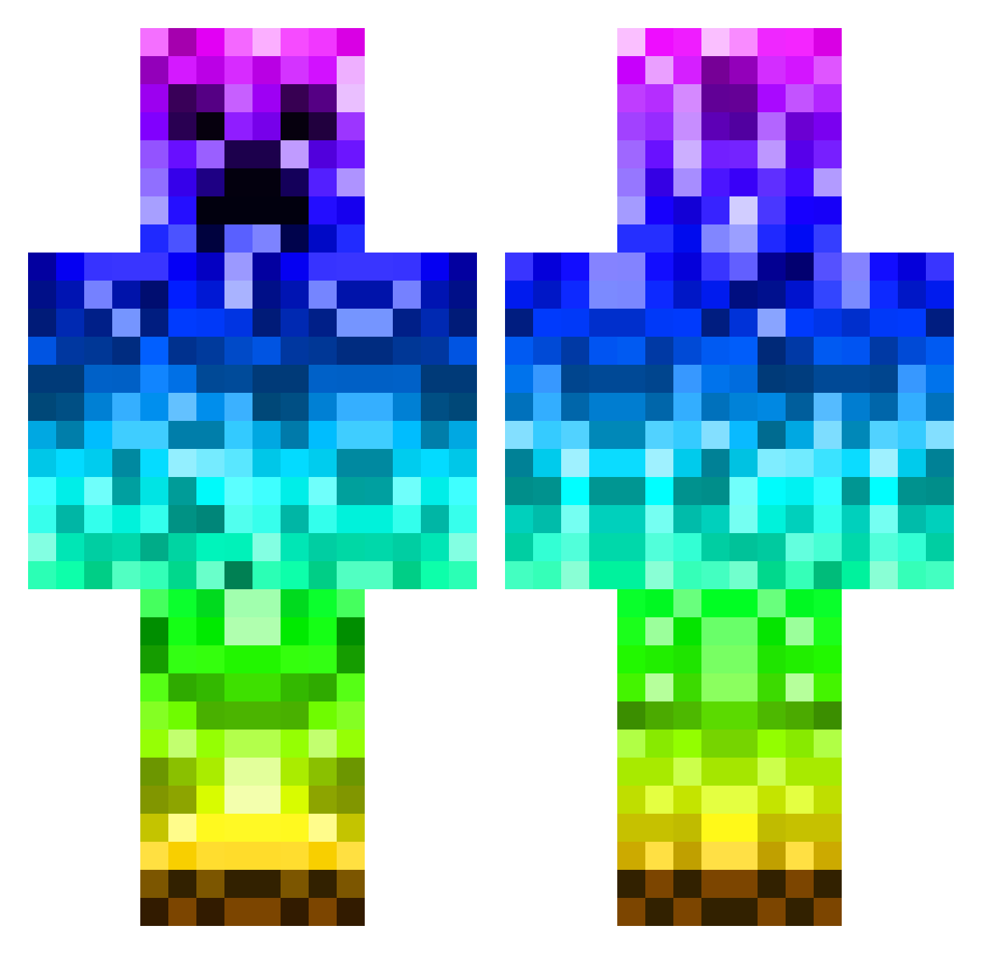 messerdave Minecraft skin, front and back view