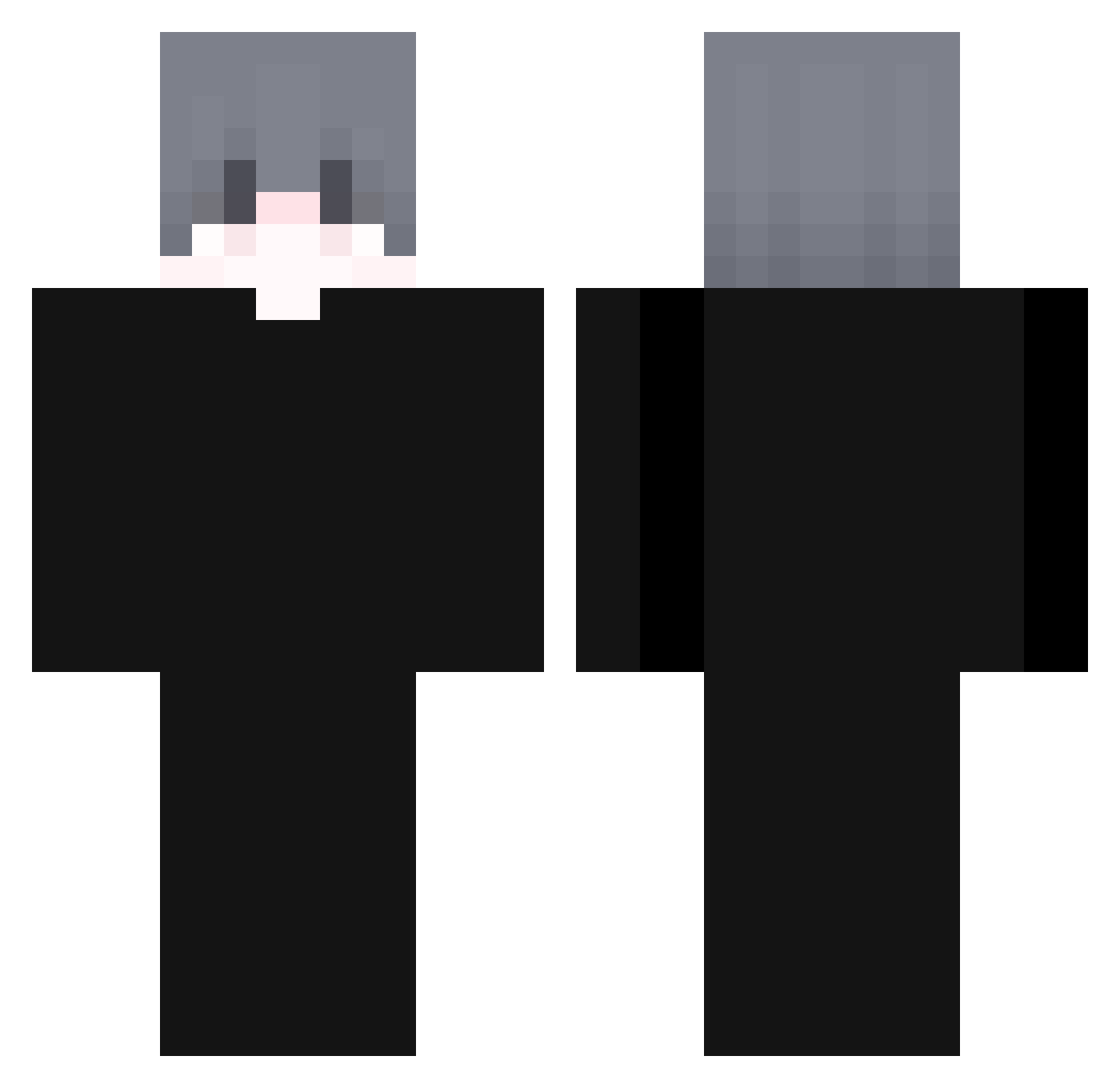 Vuru1337 Minecraft skin, front and back view