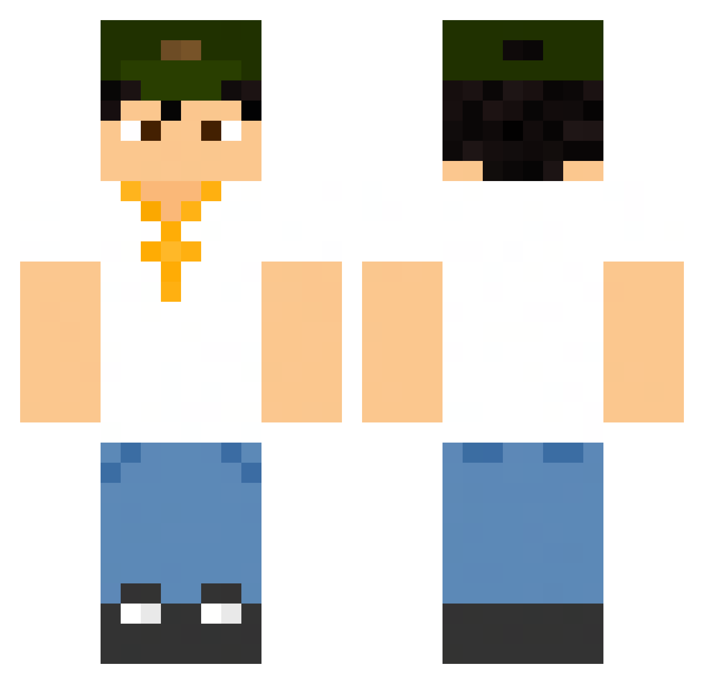 sstachetroll Minecraft skin, front and back view