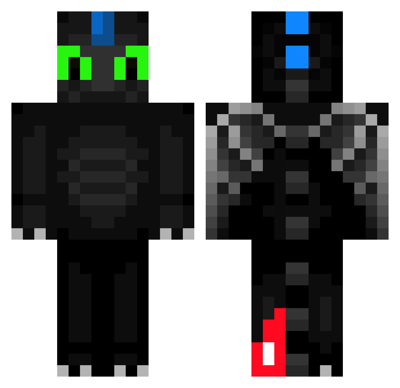 TruckerKGaming Minecraft skin, front and back view