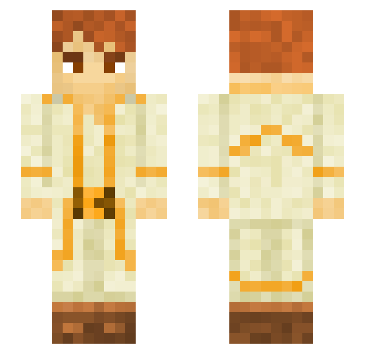 Pomeranze Minecraft skin, front and back view