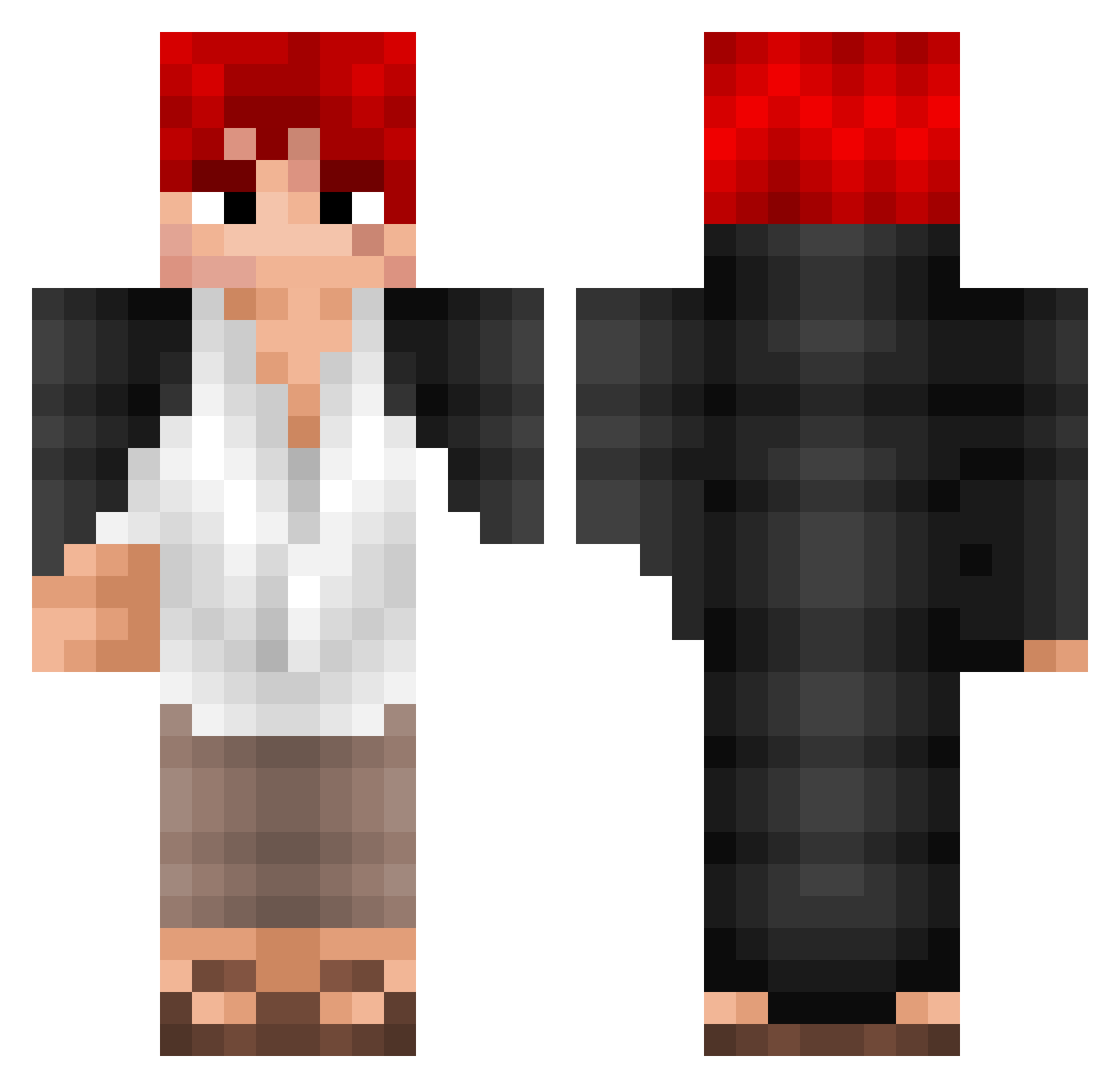 DanTecky Minecraft skin, front and back view