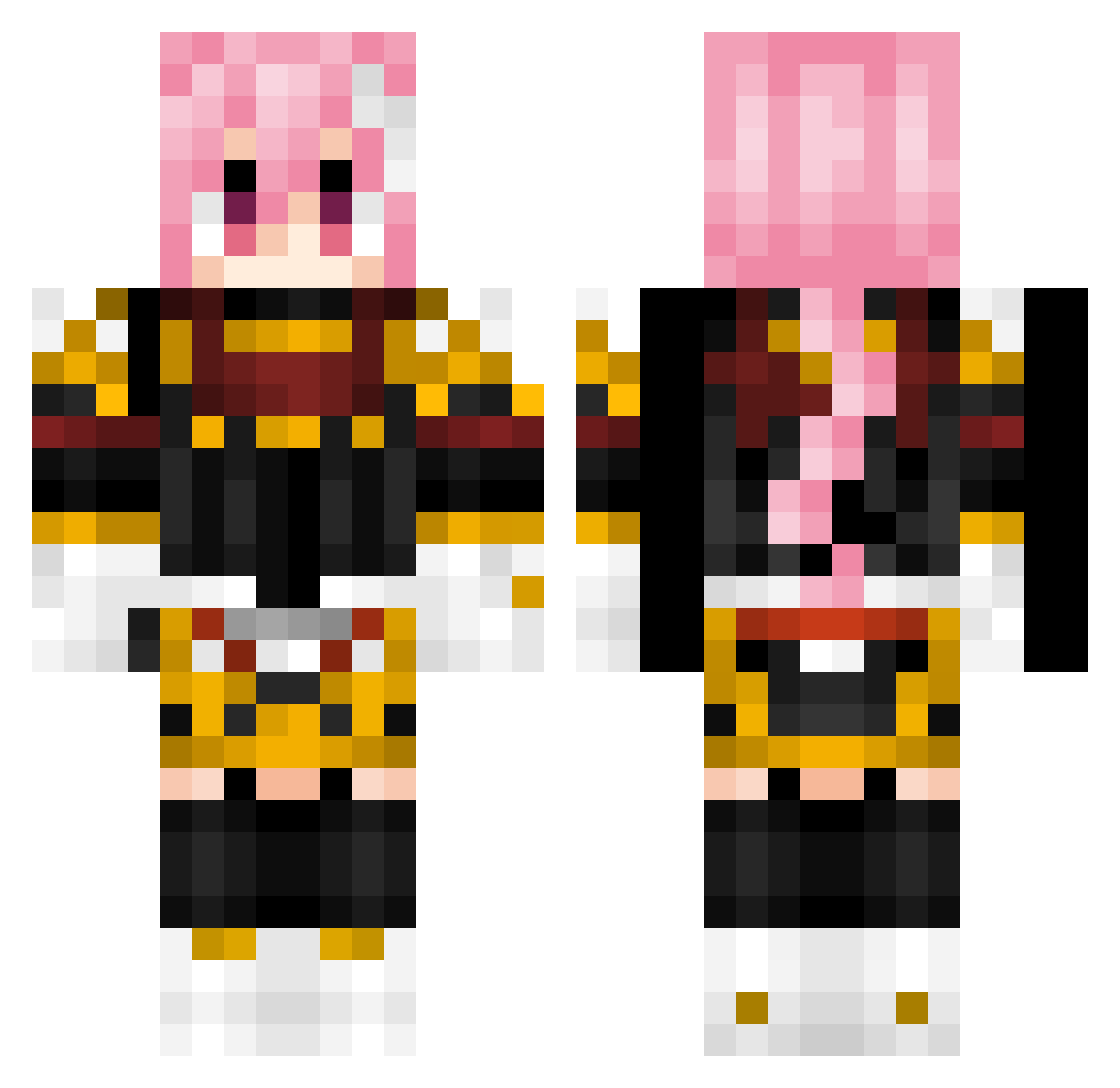UnfixedTacos Minecraft skin, front and back view