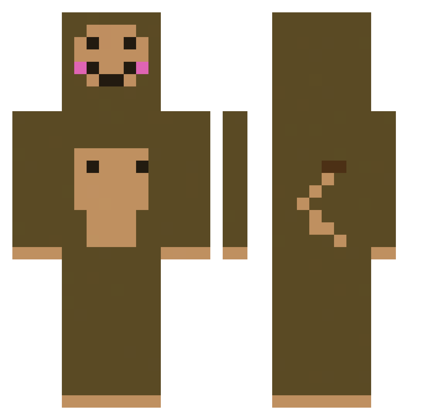 Amabilissa Minecraft skin, front and back view