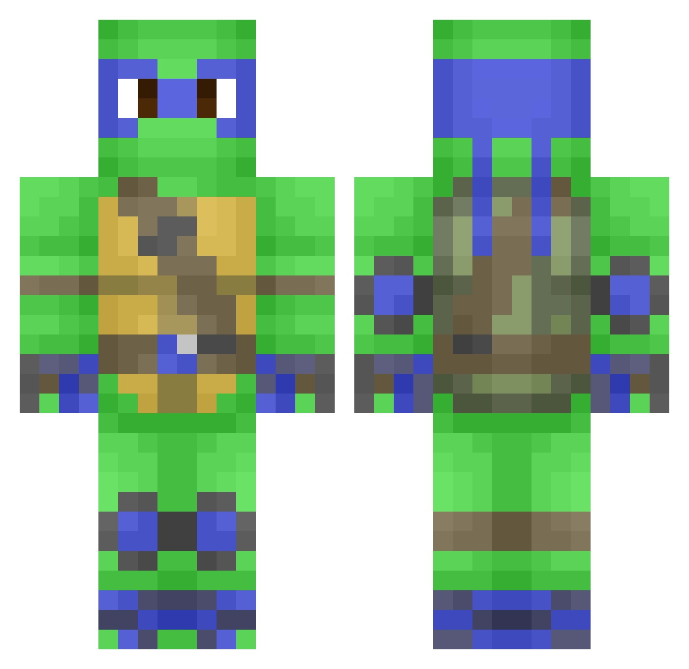 Tounde Minecraft skin, front and back view