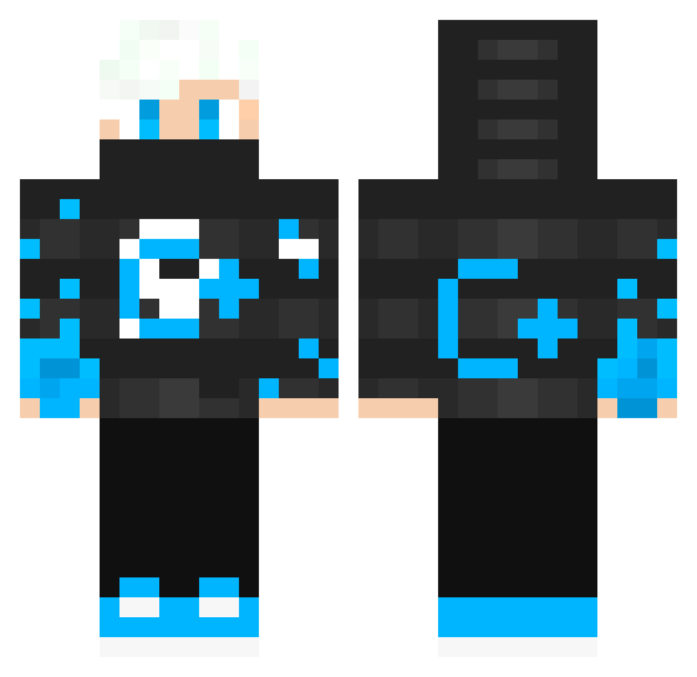 Ramek Minecraft skin, front and back view