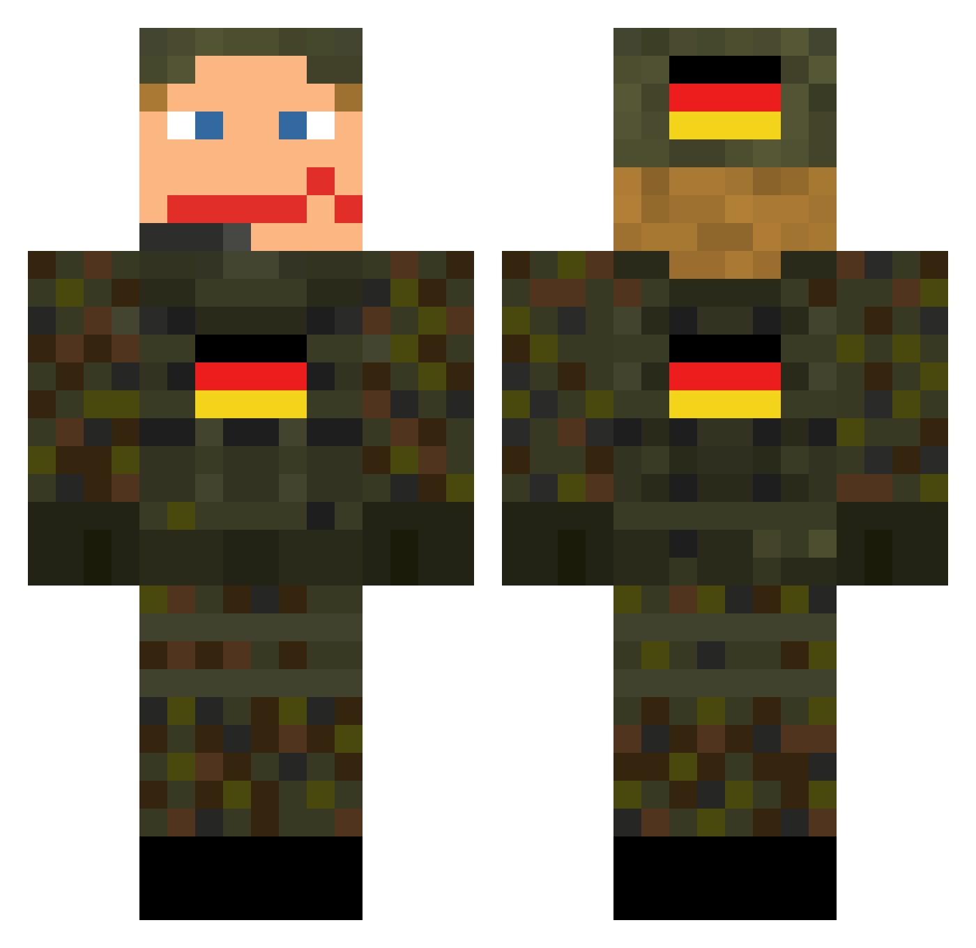 sadzthtghgzuhgz Minecraft skin, front and back view