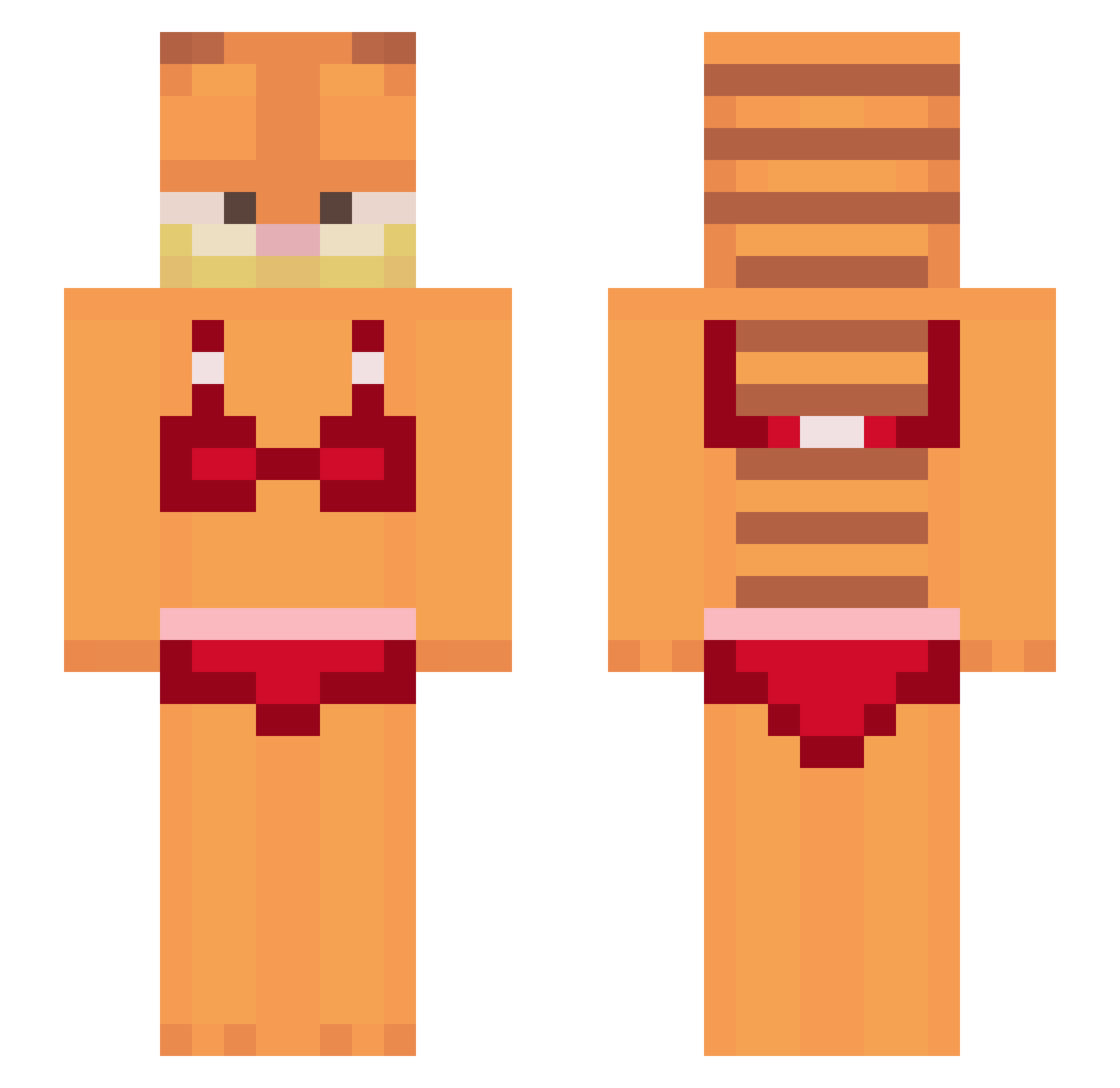 Ras29 Minecraft skin, front and back view