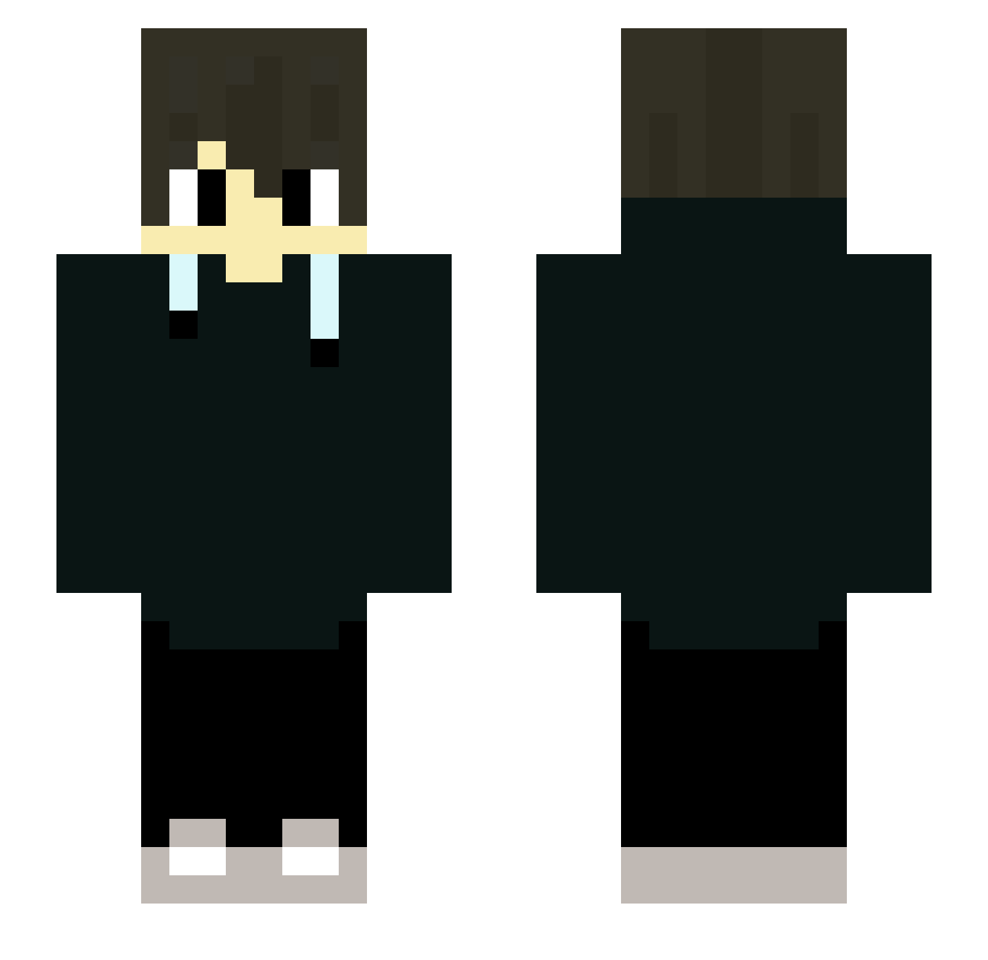 Stirny Minecraft skin, front and back view