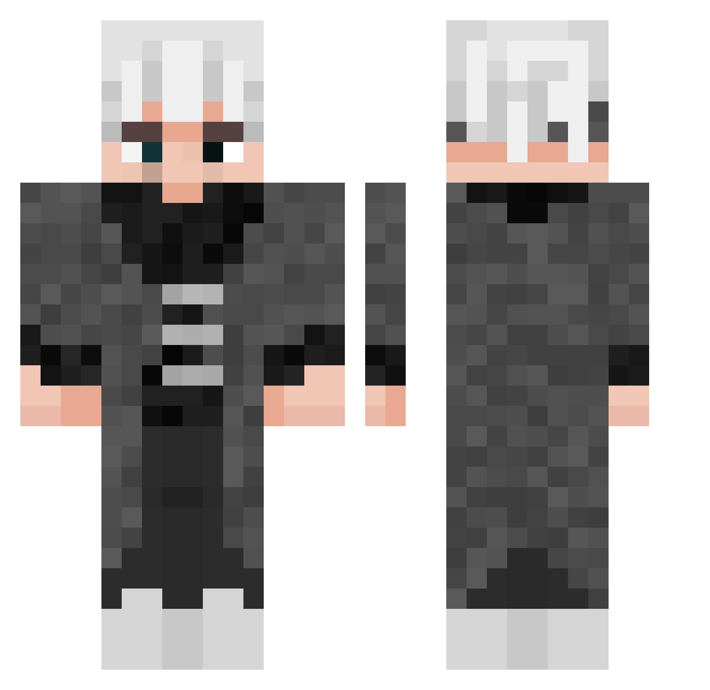 Radlysito Minecraft skin, front and back view