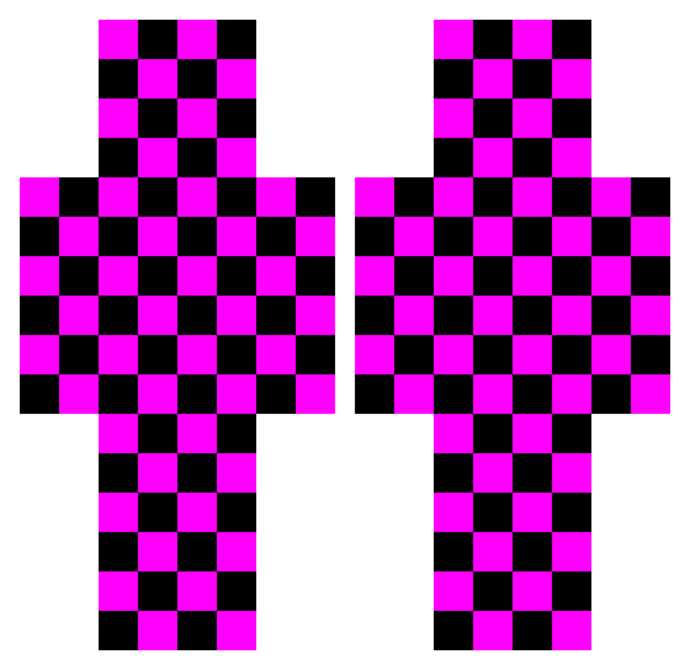 SalvagedAutoSave Minecraft skin, front and back view