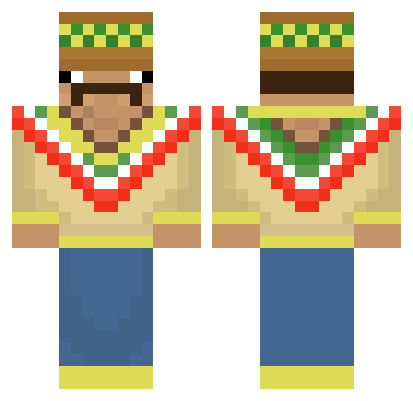Tacos_3000 Minecraft skin, front and back view