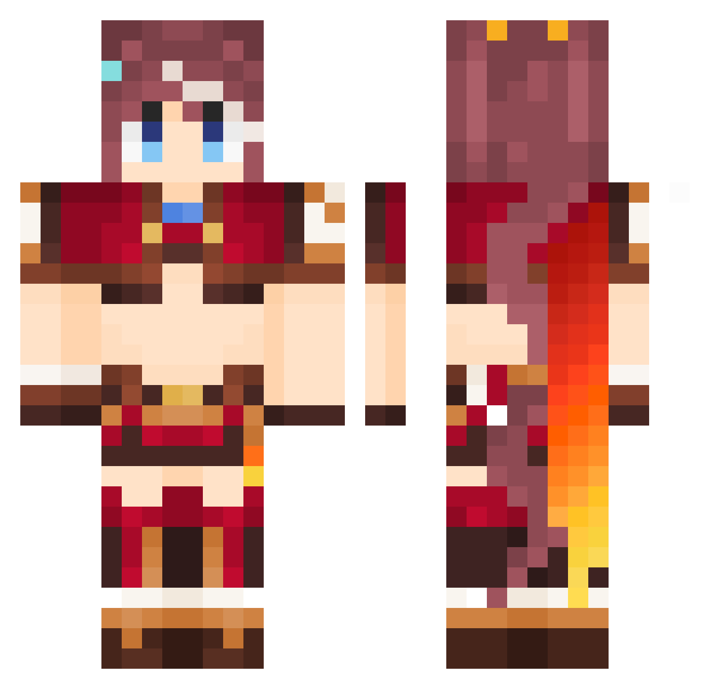 EndSpirits Minecraft skin, front and back view