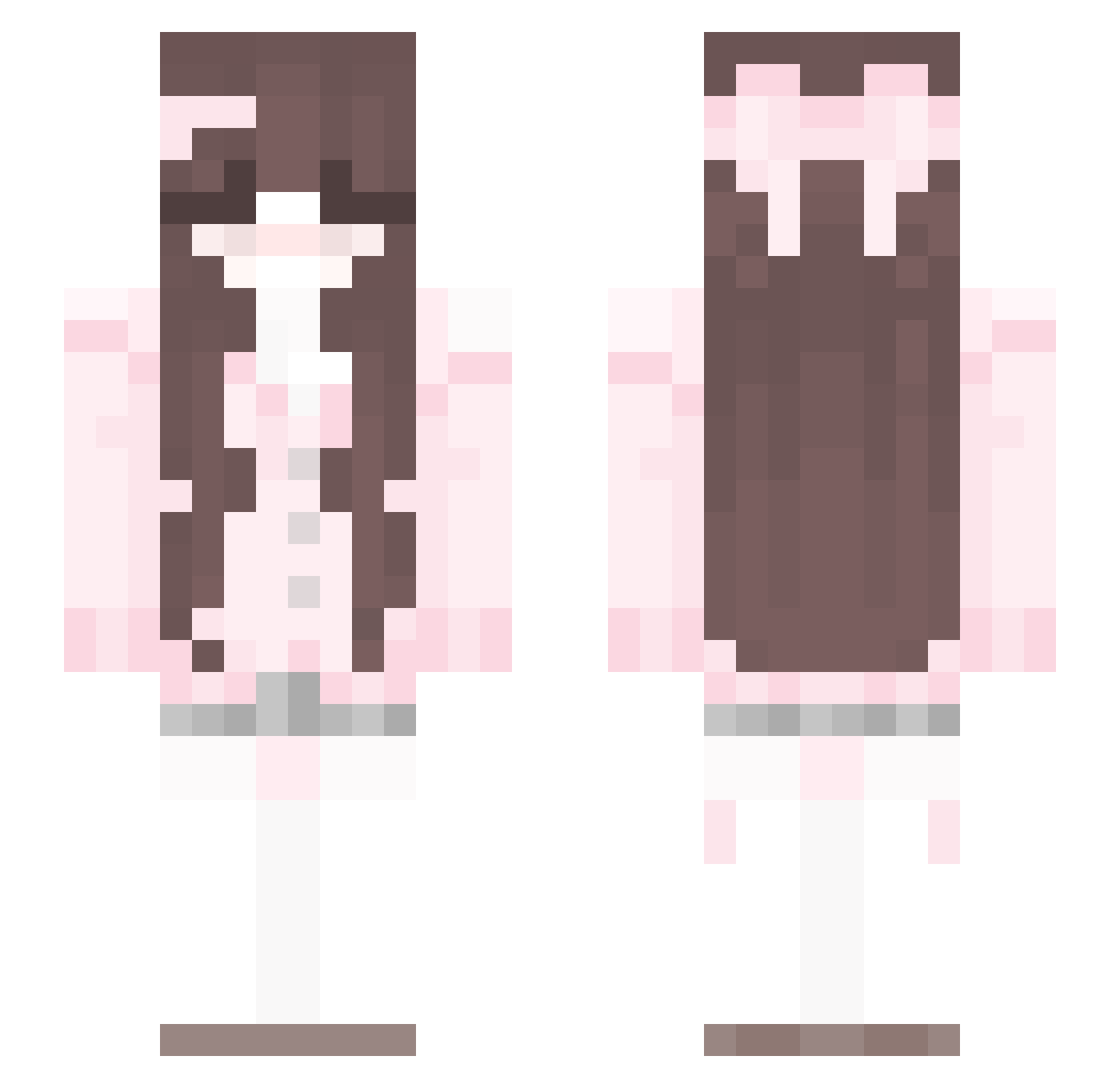 BeliIIIplay1268 Minecraft skin, front and back view