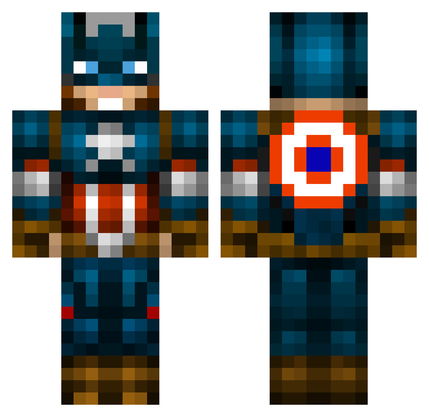 TheRockDealer Minecraft skin, front and back view