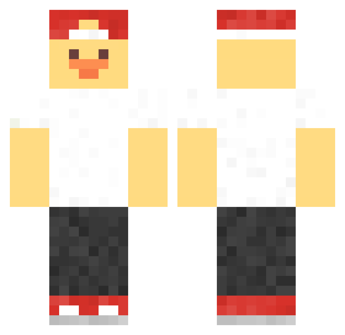 RuxorixX Minecraft skin, front and back view